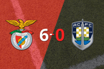 Benfica se impone con un marcador 6-0, con dobletes de Leandro Barreiro y Ángel Di María