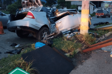 Hombre muere en accidente en San Cristóbal Totonicapán y vehículo queda destruido