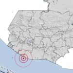 Temblor de magnitud 5 se registró en la madrugada de este 20 de junio en las costas de Escuintla