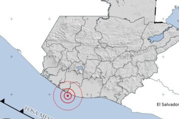 Temblor de magnitud 5 se registró en la madrugada de este 20 de junio en las costas de Escuintla