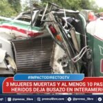 Muertes por accidentes de buses aumentan 56% en los primeros meses de 2025