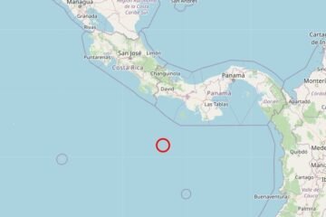 Temblor de 6.2 grados sacude una zona del Pacífico, cerca de Panamá