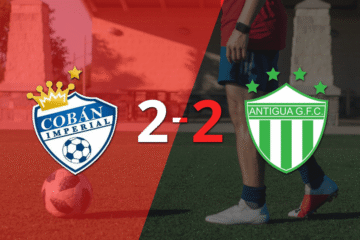 Empate agónico de Cobán Imperial ante Antigua GFC con un decisivo gol de Janderson Pereira