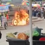 Impactantes videos muestran cómo estalla una venta ambulante de alimentos en el parque de Santa Cruz del Quiché